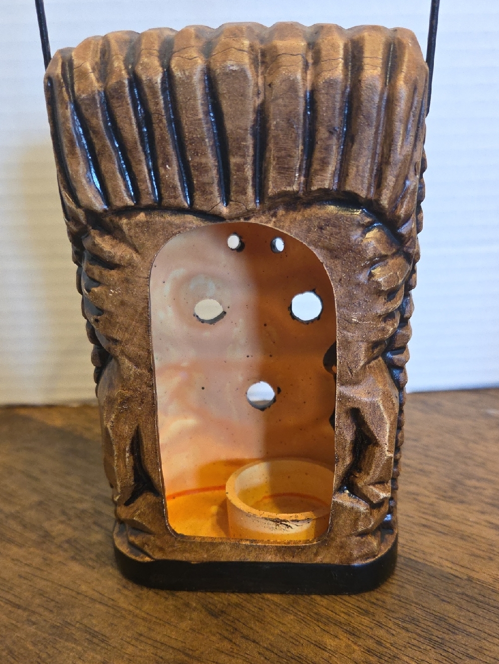 Vintage Ceramic Tiki Lantern Tea Light Holder Decorative Accent Made In Japan - Picture 5 of 10